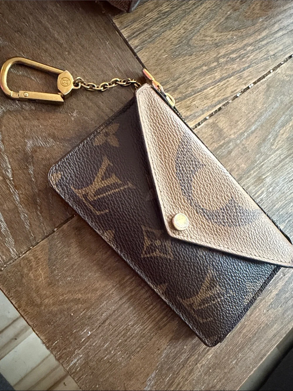 Louis Vuitton Monogram Canvas Key & Card Holder with Gold Hardware